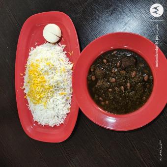 چلو خورشت قرمه سبزی